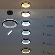 GloboStar® MELINA 61045 Κρεμαστή Πλαφονιέρα Οροφής Κύκλος LED CCT 55W 6376lm 120° AC 220-240V - Εναλλαγή Φωτισμού μέσω Τηλεχειριστηρίου All In One Ψυχρό Λευκό 6000k+Φυσικό Λευκό 4500k+Θερμό Λευκό 2700k Dimmable Φ48cm - Ανθρακί - 3 Years Warranty