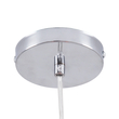 GloboStar® DIXAR 00763 Μοντέρνο Κρεμαστό Φωτιστικό Ανάρτηση Μονόφωτο 1 x E27 IP20 Κόκκινο Γυαλί με Ασημί Μέταλλο - Μ36 x Π36 x Υ45cm