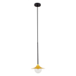 GloboStar® JOLIET 00777 Μοντέρνο Κρεμαστό Φωτιστικό Καμπάνα Μονόφωτο 1 x G9 IP20 Μαύρο & Χρυσό Μέταλλο - Μ20 x Π20 x Y43cm