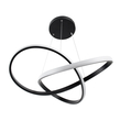 GloboStar® DEXTER 61049 Κρεμαστό Φωτιστικό Οροφής Design LED CCT 72W 8064lm 300° AC 220-240V - Εναλλαγή Φωτισμού μέσω Τηλεχειριστηρίου All In One Ψυχρό 6000k+Φυσικό 4500k+Θερμό 2700k Dimmable Φ56cm - Μαύρο - 3 Years Warranty