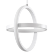 GloboStar® ALICE 61056 Κρεμαστό Φωτιστικό Οροφής Design LED CCT 20W 2400lm 300° AC 220-240V - Εναλλαγή Φωτισμού μέσω Διακόπτη On/Off All In One Ψυχρό 6000k+Φυσικό 4500k+Θερμό 2700k Μ25 x Π22 x Υ25cm - Λευκό