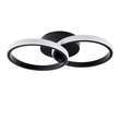 GloboStar® CORA 61058 Φωτιστικό Οροφής Design LED CCT 18W 2160lm 300° AC 220-240V - Εναλλαγή Φωτισμού μέσω Διακόπτη On/Off All In One Ψυχρό 6000k+Φυσικό 4500k+Θερμό 2700k Μ36 x Π20.5 x Υ7cm - Μαύρο