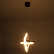 GloboStar® ROSE 61064 Κρεμαστό Φωτιστικό Οροφής Design LED CCT 22W 2640lm 300° AC 220-240V - Εναλλαγή Φωτισμού μέσω Διακόπτη On/Off All In One Ψυχρό 6000k+Φυσικό 4500k+Θερμό 2700k Μ24 x Π22 x Υ24cm - Μαύρο