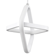 GloboStar® ROSE 61065 Κρεμαστό Φωτιστικό Οροφής Design LED CCT 22W 2640lm 300° AC 220-240V - Εναλλαγή Φωτισμού μέσω Διακόπτη On/Off All In One Ψυχρό 6000k+Φυσικό 4500k+Θερμό 2700k Μ24 x Π22 x Υ24cm - Λευκό