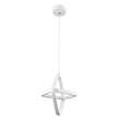 GloboStar® ROSE 61065 Κρεμαστό Φωτιστικό Οροφής Design LED CCT 22W 2640lm 300° AC 220-240V - Εναλλαγή Φωτισμού μέσω Διακόπτη On/Off All In One Ψυχρό 6000k+Φυσικό 4500k+Θερμό 2700k Μ24 x Π22 x Υ24cm - Λευκό