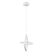 GloboStar® ROSE 61065 Κρεμαστό Φωτιστικό Οροφής Design LED CCT 22W 2640lm 300° AC 220-240V - Εναλλαγή Φωτισμού μέσω Διακόπτη On/Off All In One Ψυχρό 6000k+Φυσικό 4500k+Θερμό 2700k Μ24 x Π22 x Υ24cm - Λευκό