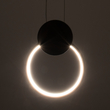 GloboStar® CYCLOS 61073 Κρεμαστό Φωτιστικό Οροφής Design LED CCT 9W 1080lm 300° AC 220-240V - Εναλλαγή Φωτισμού μέσω Διακόπτη On/Off All In One Ψυχρό 6000k+Φυσικό 4500k+Θερμό 2700k Μ21 x Π2.3 x Υ26.5cm - Μαύρο