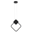 GloboStar® MARY 61082 Κρεμαστό Φωτιστικό Οροφής Design LED CCT 12W 1440lm 300° AC 220-240V - Εναλλαγή Φωτισμού μέσω Διακόπτη On/Off All In One Ψυχρό 6000k+Φυσικό 4500k+Θερμό 2700k Μ20 x Π2.3 x Υ28.5cm - Μαύρο