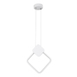 GloboStar® MARY 61083 Κρεμαστό Φωτιστικό Οροφής Design LED CCT 12W 1440lm 300° AC 220-240V - Εναλλαγή Φωτισμού μέσω Διακόπτη On/Off All In One Ψυχρό 6000k+Φυσικό 4500k+Θερμό 2700k Μ20 x Π2.3 x Υ28.5cm - Λευκό