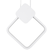 GloboStar® MARY 61083 Κρεμαστό Φωτιστικό Οροφής Design LED CCT 12W 1440lm 300° AC 220-240V - Εναλλαγή Φωτισμού μέσω Διακόπτη On/Off All In One Ψυχρό 6000k+Φυσικό 4500k+Θερμό 2700k Μ20 x Π2.3 x Υ28.5cm - Λευκό