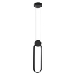 GloboStar® ILDI 61088 Κρεμαστό Φωτιστικό Οροφής Design LED CCT 12W 1440lm 300° AC 220-240V - Εναλλαγή Φωτισμού μέσω Διακόπτη On/Off All In One Ψυχρό 6000k+Φυσικό 4500k+Θερμό 2700k Μ10 x Π2.3 x Υ38cm - Μαύρο