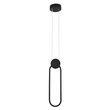 GloboStar® ILDI 61088 Κρεμαστό Φωτιστικό Οροφής Design LED CCT 12W 1440lm 300° AC 220-240V - Εναλλαγή Φωτισμού μέσω Διακόπτη On/Off All In One Ψυχρό 6000k+Φυσικό 4500k+Θερμό 2700k Μ10 x Π2.3 x Υ38cm - Μαύρο