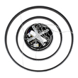 GloboStar® DIAMOND TRIO 61136-DECO Κρεμαστό Φωτιστικό Δαχτυλίδι-Κύκλος LED CCT 100W 12123lm 360° AC 220-240V - Εναλλαγή Φωτισμού μέσω Τηλεχειριστηρίου All In One Ψυχρό 6000k+Φυσικό 4500k+Θερμό 2700k Dimmable Φ25+40+60cm - Μαύρο - 3 Years Warranty