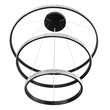 GloboStar® DIAMOND TRIO 61138-DECO Κρεμαστό Φωτιστικό Δαχτυλίδι-Κύκλος LED CCT 120W 14723lm 360° AC 220-240V - Εναλλαγή Φωτισμού μέσω Τηλεχειριστηρίου All In One Ψυχρό 6000k+Φυσικό 4500k+Θερμό 2700k Dimmable Φ40+60+80cm - Μαύρο - 3 Years Warranty
