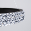 GloboStar® DIAMOND TRIO 61138-DECO Κρεμαστό Φωτιστικό Δαχτυλίδι-Κύκλος LED CCT 120W 14723lm 360° AC 220-240V - Εναλλαγή Φωτισμού μέσω Τηλεχειριστηρίου All In One Ψυχρό 6000k+Φυσικό 4500k+Θερμό 2700k Dimmable Φ40+60+80cm - Μαύρο - 3 Years Warranty
