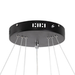 GloboStar® DIAMOND TRIO 61138-DECO Κρεμαστό Φωτιστικό Δαχτυλίδι-Κύκλος LED CCT 120W 14723lm 360° AC 220-240V - Εναλλαγή Φωτισμού μέσω Τηλεχειριστηρίου All In One Ψυχρό 6000k+Φυσικό 4500k+Θερμό 2700k Dimmable Φ40+60+80cm - Μαύρο - 3 Years Warranty