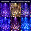 GloboStar® 79601-1 LED Party Disco Μπάλα με Περιστρεφόμενα Φωτορυθμικά Εφέ Πολύχρωμη RGB 15W με Sound Control Activated Εφέ και με Ασύρματο Χειριστήριο AC 230V IP20 Μ11 x Π8.6 x Υ13cm