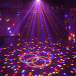 GloboStar® 79601-1 LED Party Disco Μπάλα με Περιστρεφόμενα Φωτορυθμικά Εφέ Πολύχρωμη RGB 15W με Sound Control Activated Εφέ και με Ασύρματο Χειριστήριο AC 230V IP20 Μ11 x Π8.6 x Υ13cm