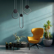 GloboStar® ILDI 61088 Κρεμαστό Φωτιστικό Οροφής Design LED CCT 12W 1440lm 300° AC 220-240V - Εναλλαγή Φωτισμού μέσω Διακόπτη On/Off All In One Ψυχρό 6000k+Φυσικό 4500k+Θερμό 2700k Μ10 x Π2.3 x Υ38cm - Μαύρο