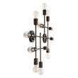 GloboStar® PIPING 00669 Vintage Επιτοίχιο Φωτιστικό Πολύφωτο 12 x E27 IP20 Μπρούτζινο Μέταλλο - Μ78.5 x Π9.5 x Υ64cm