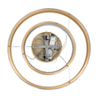 GloboStar® DIAMOND DUO 61151-DECO Κρεμαστό Φωτιστικό Δαχτυλίδι-Κύκλος LED CCT 75W 8743lm 360° AC 220-240V - Εναλλαγή Φωτισμού μέσω Τηλεχειριστηρίου All In One Ψυχρό 6000k+Φυσικό 4500k+Θερμό 2700k Dimmable Φ40+60cm - Χρυσό Βούρτσας - 3 Years Warranty