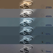 GloboStar® DIAMOND 61114 Φωτιστικό Οροφής Δαχτυλίδι-Κύκλος LED CCT 100W 12123lm 360° AC 220-240V - Εναλλαγή Φωτισμού μέσω Τηλεχειριστηρίου All In One Ψυχρό 6000k+Φυσικό 4500k+Θερμό 2700k Dimmable Φ30+40+50cm+BackLight - Μαύρο - 3 Years Warranty