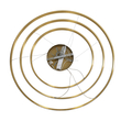 GloboStar® DIAMOND TRIO 61141-DECO Κρεμαστό Φωτιστικό Δαχτυλίδι-Κύκλος LED CCT 150W 18379lm 360° AC 220-240V - Εναλλαγή Φωτισμού μέσω Τηλεχειριστηρίου All In One Ψυχρό 6000k+Φυσικό 4500k+Θερμό 2700k Dimmable Φ60+80+100cm - Χρυσό Βούρτσας - 3 Years Warrant