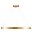 GloboStar® NEMESIS 61166 Κρεμαστό Φωτιστικό Δαχτυλίδι-Κύκλος LED CCT 75W 8743lm 360° AC 220-240V - Εναλλαγή Φωτισμού μέσω Τηλεχειριστηρίου All In One Ψυχρό 6000k+Φυσικό 4500k+Θερμό 2700k Dimmable Φ100cm - Χρυσό Βούρτσας - 3 Years Warranty