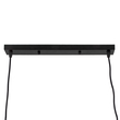 GloboStar® TRIANGLE 00611 Μοντέρνο Κρεμαστό Φωτιστικό Ράγα Δίφωτο 2 x E27 IP20 Μαύρο Μέταλλο - Μ60 x Π22 x Y130cm