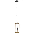GloboStar® LINDELL 10001110 Vintage Κρεμαστό Φωτιστικό Ανάρτηση Μονόφωτο 1 x E14 IP20 Μαύρο Μέταλλο με Μπεζ Σχοινί - Μ18 x Π18 x Υ33cm