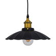 GloboStar® MARGI 10001166 Vintage Κρεμαστό Φωτιστικό Καμπάνα Μονόφωτο 1 x E27 IP20 Μαύρο & Χρυσό Μέταλλο - Μ25 x Π25 x Υ15cm