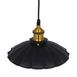 GloboStar® MARGI 10001166 Vintage Κρεμαστό Φωτιστικό Καμπάνα Μονόφωτο 1 x E27 IP20 Μαύρο & Χρυσό Μέταλλο - Μ25 x Π25 x Υ15cm