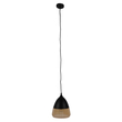 GloboStar® OLIVER 10001231 Vintage Κρεμαστό Φωτιστικό Καμπάνα Μονόφωτο 1 x E27 Μαύρο Μέταλλο με Μελί Γυαλί - Μ20 x Π20 x Υ21cm