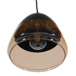 GloboStar® OLIVER 10001231 Vintage Κρεμαστό Φωτιστικό Καμπάνα Μονόφωτο 1 x E27 Μαύρο Μέταλλο με Μελί Γυαλί - Μ20 x Π20 x Υ21cm