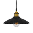 GloboStar® MARGI 10001166 Vintage Κρεμαστό Φωτιστικό Καμπάνα Μονόφωτο 1 x E27 IP20 Μαύρο & Χρυσό Μέταλλο - Μ25 x Π25 x Υ15cm