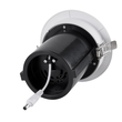 GloboStar® VIRGO-B 60310 Χωνευτό LED Spot Downlight TrimLess Φ13.5cm 20W 2600lm 36° AC 220-240V IP20 Φ13.5cm x Υ14cm - Στρόγγυλο - Λευκό με Μαύρο Κάτοπτρο - Φυσικό Λευκό 4500K - Bridgelux COB - 5 Years Warranty