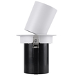 GloboStar® VIRGO-B 60310 Χωνευτό LED Spot Downlight TrimLess Φ13.5cm 20W 2600lm 36° AC 220-240V IP20 Φ13.5cm x Υ14cm - Στρόγγυλο - Λευκό με Μαύρο Κάτοπτρο - Φυσικό Λευκό 4500K - Bridgelux COB - 5 Years Warranty