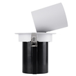 GloboStar® VIRGO-B 60310 Χωνευτό LED Spot Downlight TrimLess Φ13.5cm 20W 2600lm 36° AC 220-240V IP20 Φ13.5cm x Υ14cm - Στρόγγυλο - Λευκό με Μαύρο Κάτοπτρο - Φυσικό Λευκό 4500K - Bridgelux COB - 5 Years Warranty