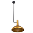 GloboStar® KATIE 00538 Μοντέρνο Φωτιστικό Οροφής Καμπάνα Μονόφωτο 1 x E27 IP20 Μαύρο & Χρυσό Μέταλλο - Μ30 x Π30 x Υ120cm