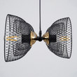 GloboStar® VERONA 00587 Μοντέρνο Κρεμαστό Φωτιστικό Ράγα Πολύφωτο 6 x E27 IP20 Μαύρο & Χρυσό Μέταλλο - Μ100 x Π28 x Υ20cm