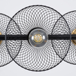 GloboStar® VERONA 00588 Μοντέρνο Κρεμαστό Φωτιστικό Ράγα Πολύφωτο 9 x E27 Μαύρο & Χρυσό Μέταλλο - Μ140 x Π28 x Υ20cm