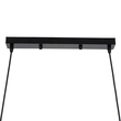 GloboStar® VERONA 00588 Μοντέρνο Κρεμαστό Φωτιστικό Ράγα Πολύφωτο 9 x E27 Μαύρο & Χρυσό Μέταλλο - Μ140 x Π28 x Υ20cm