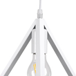 GloboStar® TRIANGLE 00617 Μοντέρνο Κρεμαστό Φωτιστικό Πλέγμα Τρίφωτο 3 x E27 IP20 Λευκό Μέταλλο - Μ49 x Π49 x Y130cm