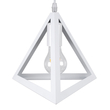 GloboStar® TRIANGLE 00617 Μοντέρνο Κρεμαστό Φωτιστικό Πλέγμα Τρίφωτο 3 x E27 IP20 Λευκό Μέταλλο - Μ49 x Π49 x Y130cm