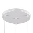 GloboStar® TRIANGLE 00617 Μοντέρνο Κρεμαστό Φωτιστικό Πλέγμα Τρίφωτο 3 x E27 IP20 Λευκό Μέταλλο - Μ49 x Π49 x Y130cm