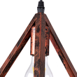 GloboStar® TRIANGLE 00618 Μοντέρνο Κρεμαστό Φωτιστικό Πλέγμα Τρίφωτο 3 x E27 IP20 Χάλκινο Μέταλλο - Μ49 x Π49 x Y130cm