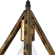 GloboStar® TRIANGLE 00619 Μοντέρνο Κρεμαστό Φωτιστικό Πλέγμα Τρίφωτο 3 x E27 IP20 Μπρούτζινο Μέταλλο - Μ49 x Π49 x Y130cm
