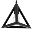 GloboStar® TRIANGLE 00621 Μοντέρνο Κρεμαστό Φωτιστικό Ράγα Τρίφωτο 3 x E27 IP20 Μαύρο Μέταλλο - Μ70 x Π22 x Y130cm