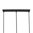 GloboStar® TRIANGLE 00621 Μοντέρνο Κρεμαστό Φωτιστικό Ράγα Τρίφωτο 3 x E27 IP20 Μαύρο Μέταλλο - Μ70 x Π22 x Y130cm