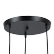 GloboStar® ELISE 00683 Μοντέρνο Κρεμαστό Φωτιστικό Ανάρτηση Τρίφωτο 3 x E27 IP20 Μπεζ Ξύλο με Μαύρο Μέταλλο - Μ55 x Π55 x Υ130cm